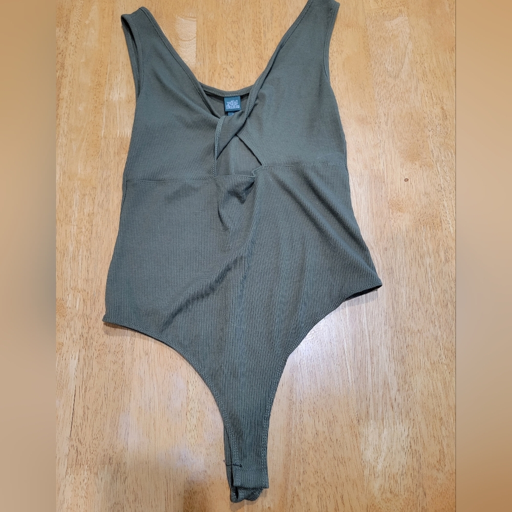 EUC Wild Fable Olive Green Bodysuit